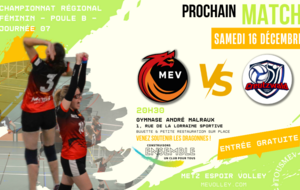 Match Régional F : MEV 1F vs CREUTZWALD